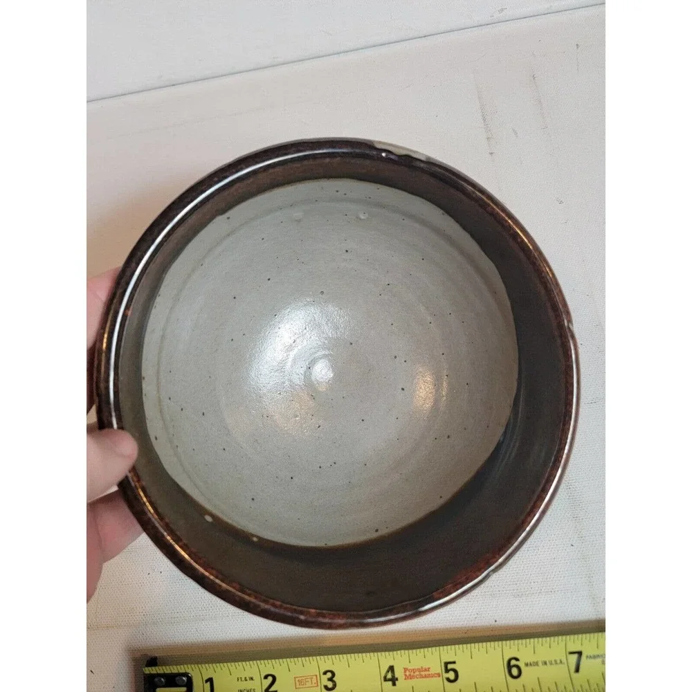 Vintage Ceramic Mixing Bowl Clay‎ Multi Color Earth Tone